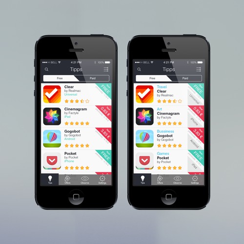 App Design for iOS-Searchengine