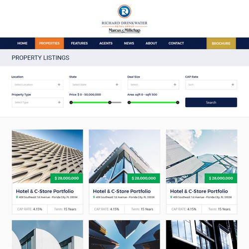 Design for Property Listing page