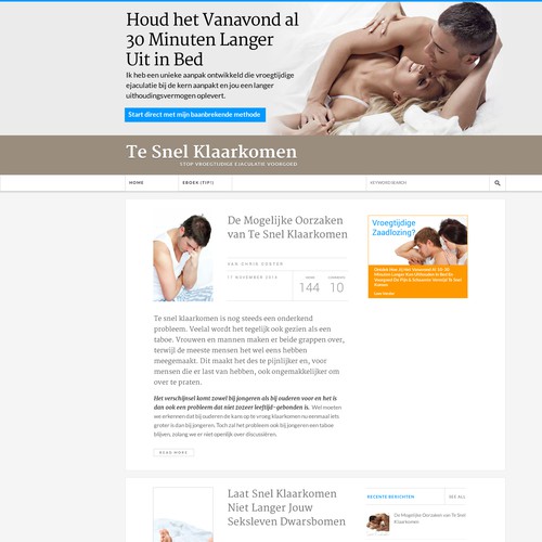 Dutch Wordpress Premature Ejaculation Website Design *Guaranteed Winner*