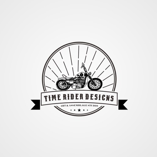 bold logo concept for time rider design
