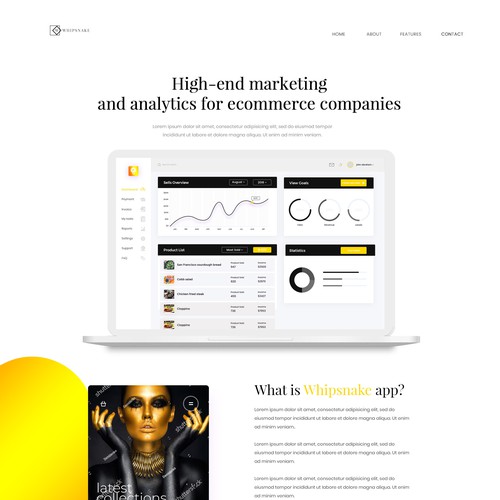 Landing page design