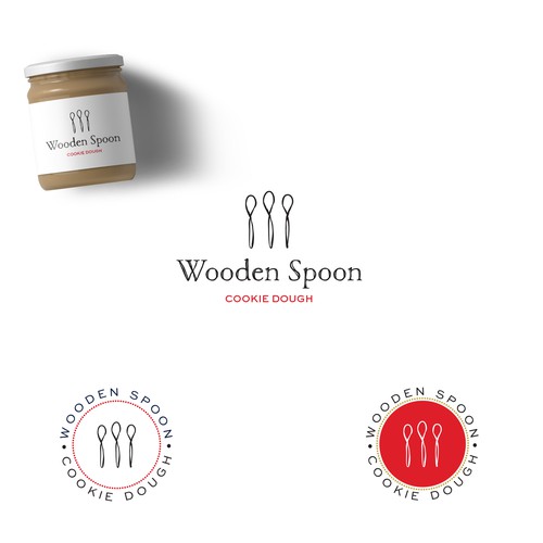 Hand drawn artisans logo for upscale cookie dough