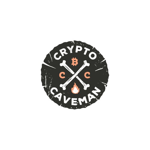 Rustic logotype for the Crypto Caveman
