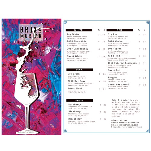 Wine Menu