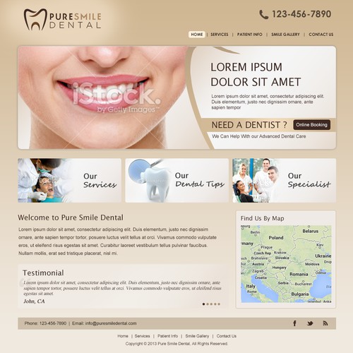 website design for dental clinic