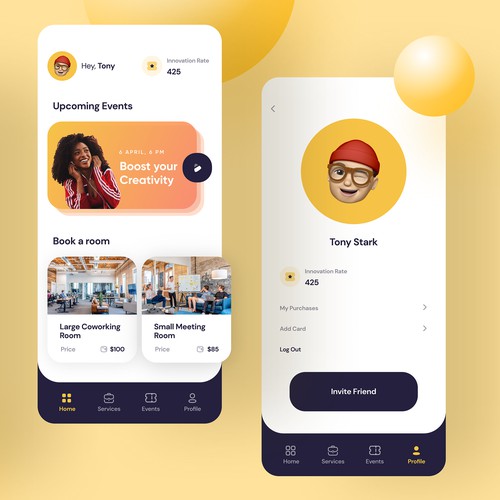 Creative Cooperative Mobile App Design