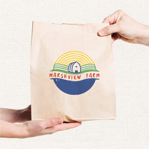 Logo for Marshview Farm, that grows vegetables