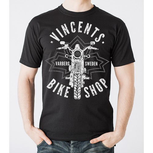 Tough T-Shirt for motorbike shop in Sweden