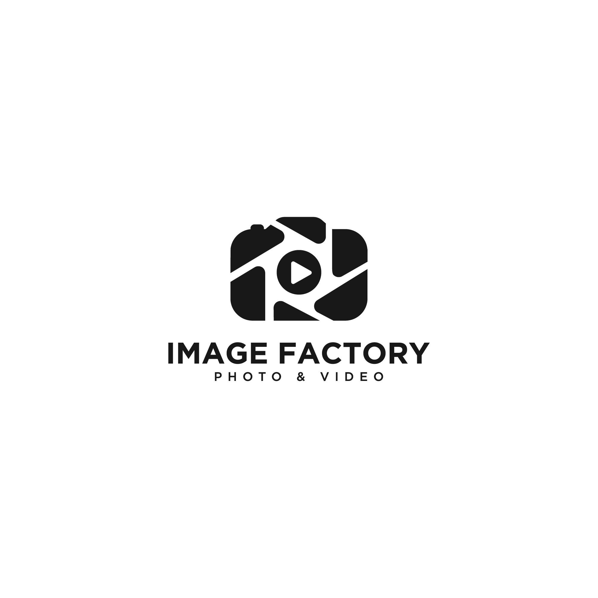 Photographer and filmmaker logo in modern style. Company is restructured and gets a new name