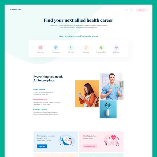 Design concept for programs.com