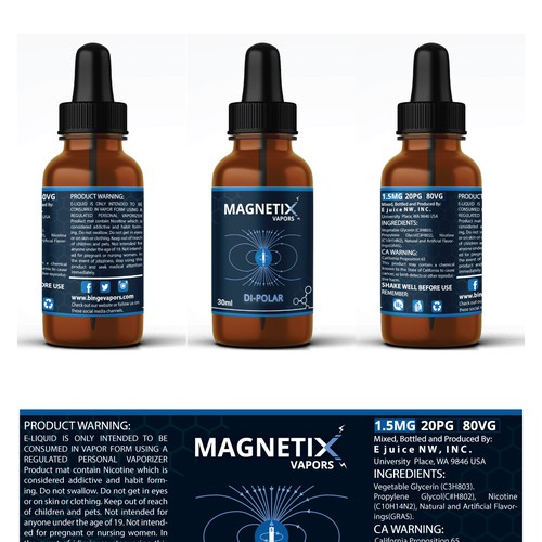Magnetix E Juice Label