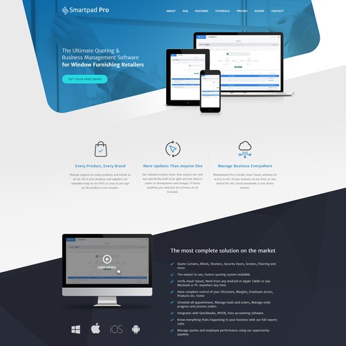 SaaS Homepage design