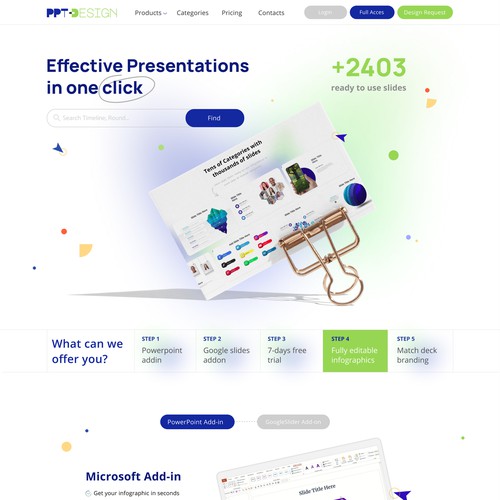 Landing page redesign ppt