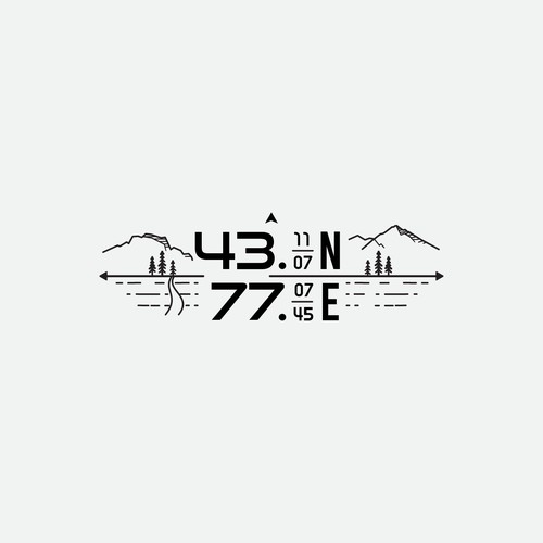 Minimalist Coordinates Tattoo