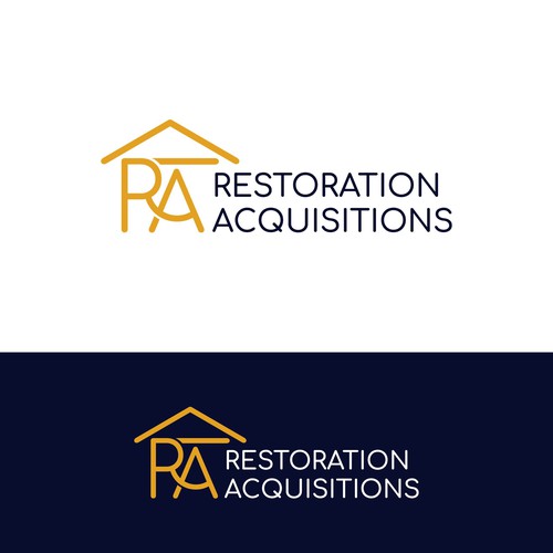 simple logo concept for restoration companies.