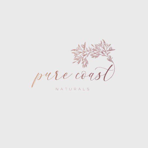 Nature inspired logo design for Pure Coast naturals