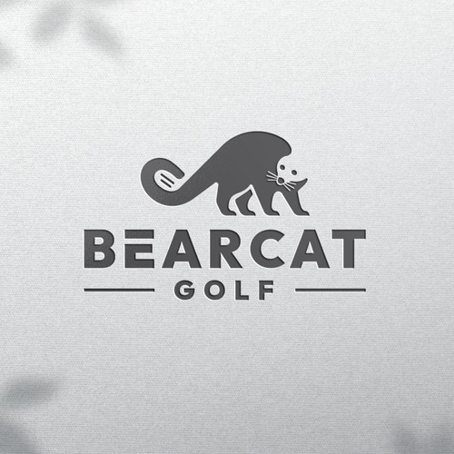Negative space Bearcat logo