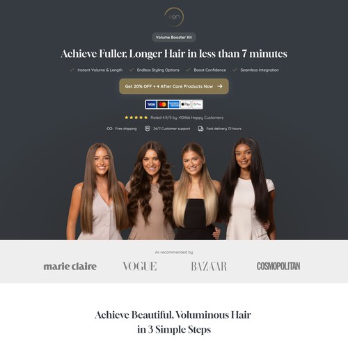 Premium Hair Extension Website Design