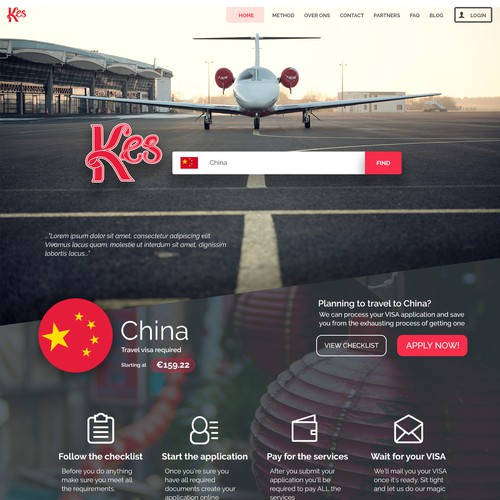 Travel agency landing page