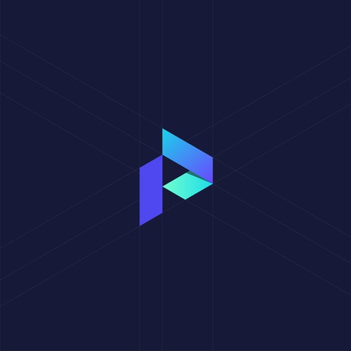 Modern P Logo design for Coding