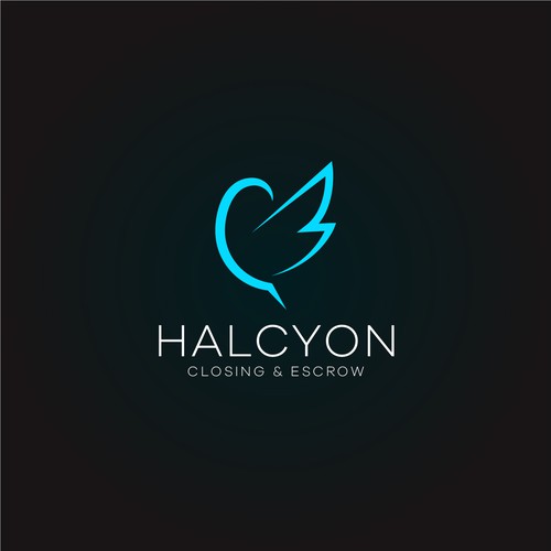 Bold Halcyon Bird logo
