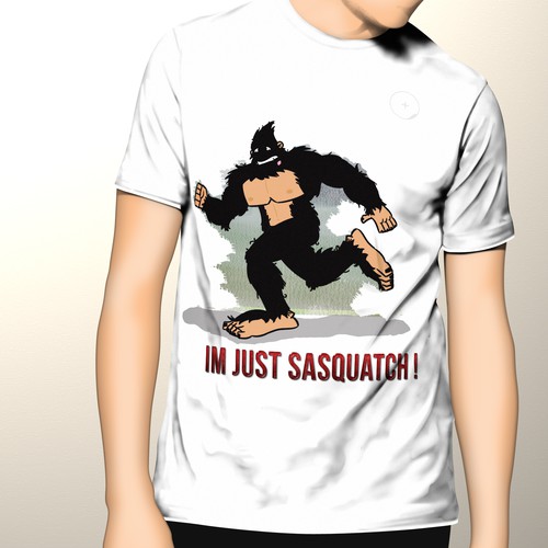 t-shirt design bigfoot