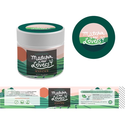 Design for Matcha Green Tea label