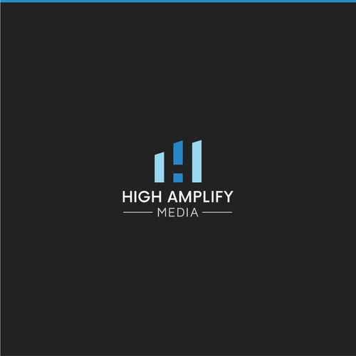 High Amplify Media logo design