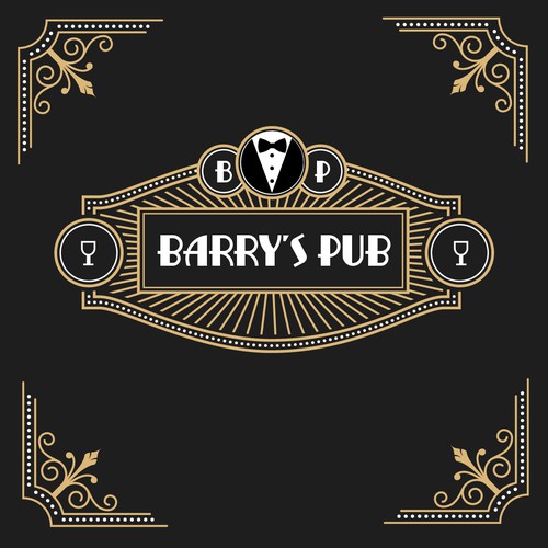 Logo concept Barrys Pub