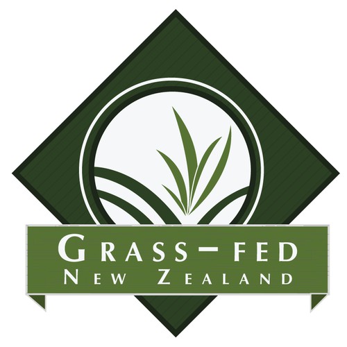 Create a Logo depicting Grass-Fed in New Zealand