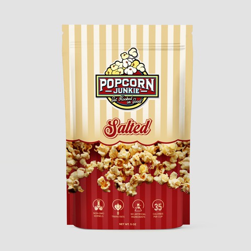 Colorful, Eye Catching, Gourmet Popcorn Packaging