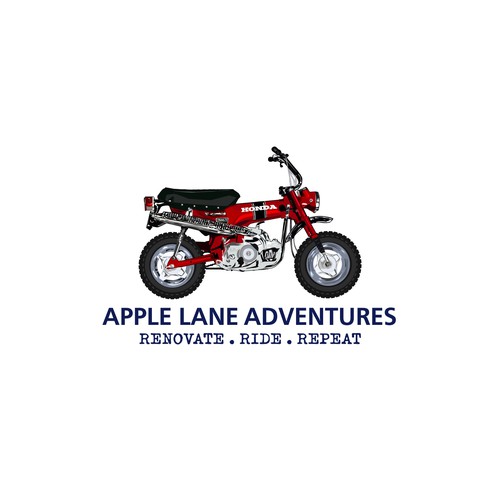 Hand illustrated logo for Honda ct 70 