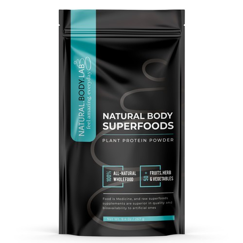 Superfoods packaging for a Naturopathic range