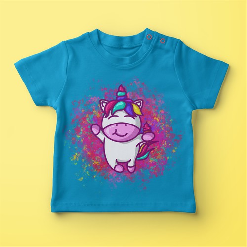 Cute Unicorn For T-Shirt Design