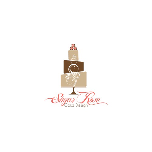 Create a luxury logo for a wedding cake company