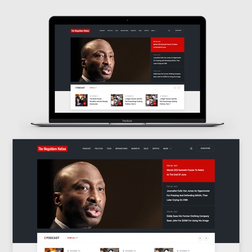 Website Design for a News Site