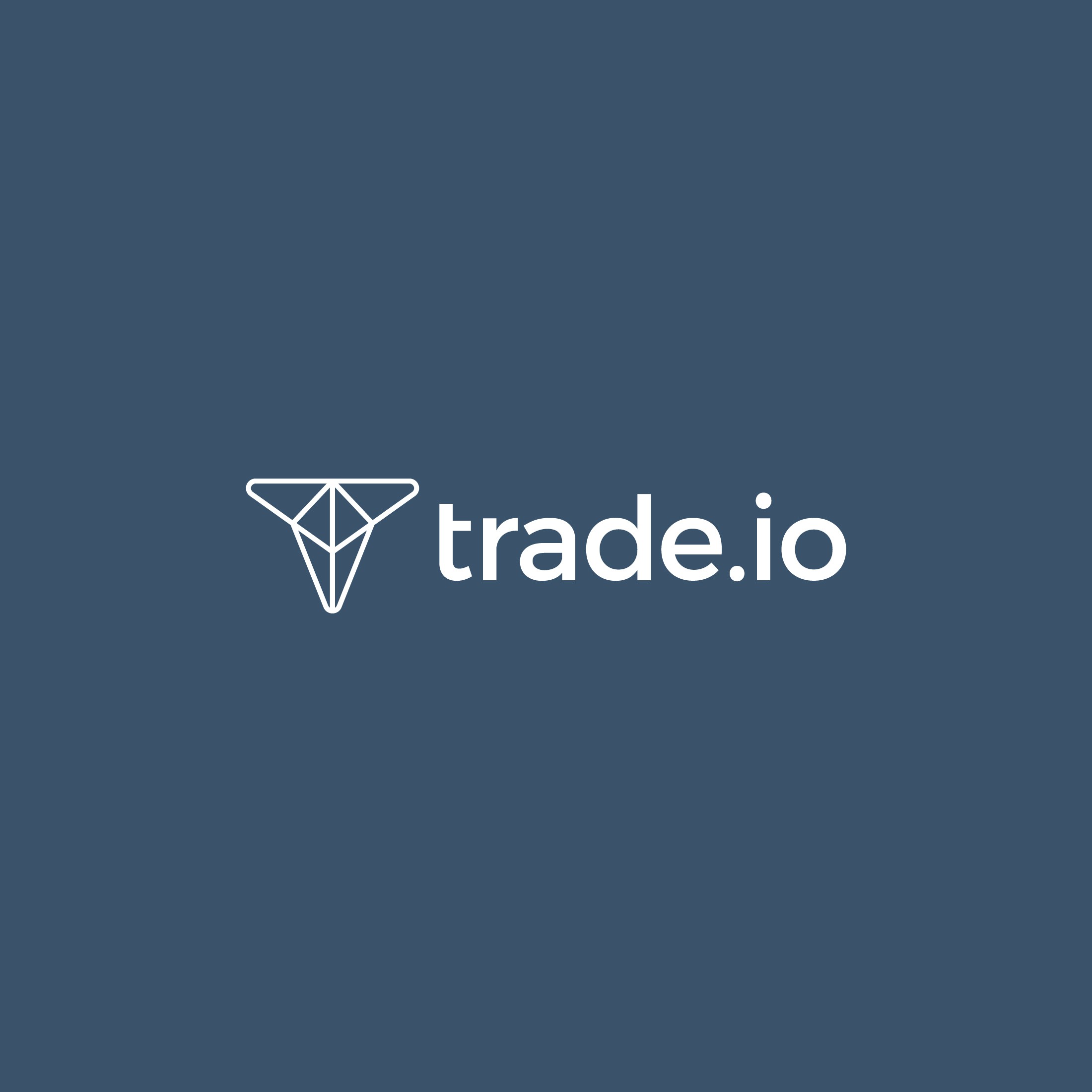 贸易。io -酷现代Cryptocurrency标志和硬币