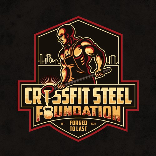 Logo for CrossFit gym with history to Steel Stacks