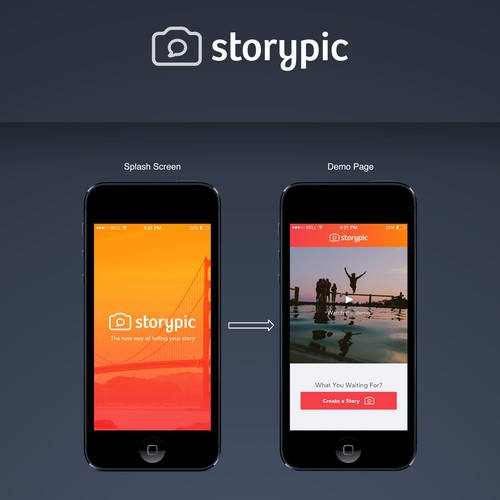 IOS app design for a picture-to-movie creator app