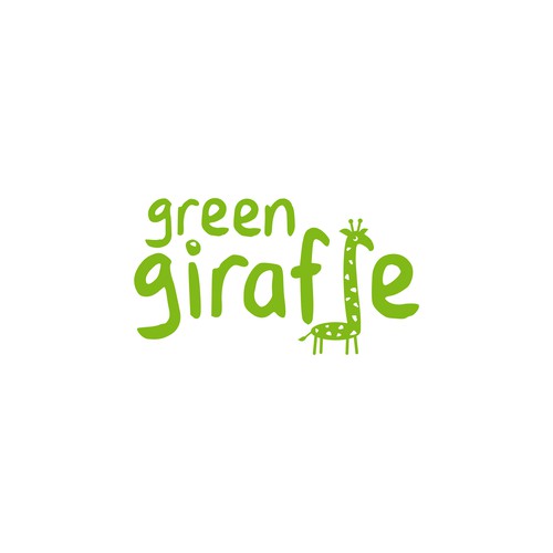 green giraffe - logo for a sustainable kidcare brand s personal 