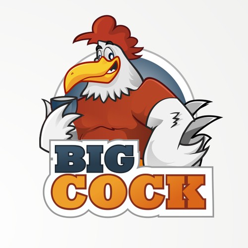 Create a clever logo for an upstart winery with a bold, chic rooster as the symbol.