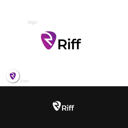 Cool musician logo for Riff
