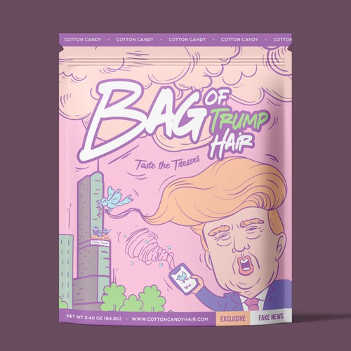 Bag of trump Hair - Cotton Candy