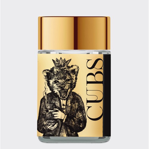 Illustration and design for a new label called Cubs, for a cannabis brand