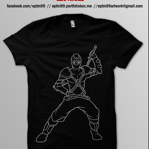 SICK Ninja King Character Tshirt Design