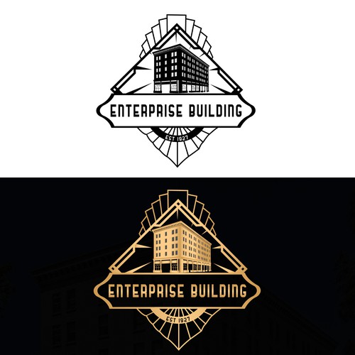 Create a classic landmark logo for The Enterprise Building