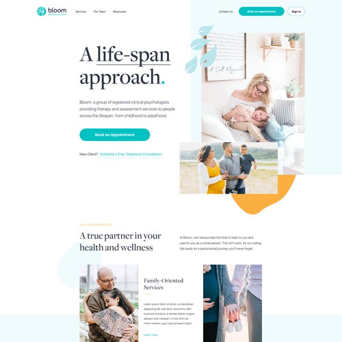 Web Design Concept for Bloom