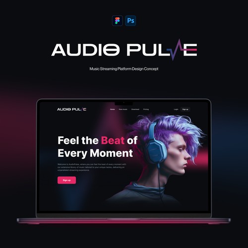 Audio Pulse Landing Page Design Concept