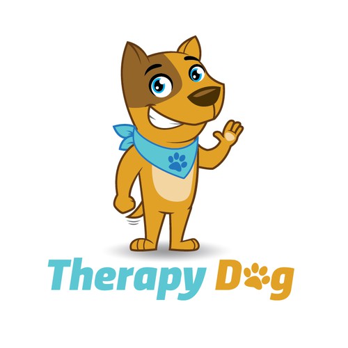 Friendly/cute dog (cartoon/comic style) for Health App