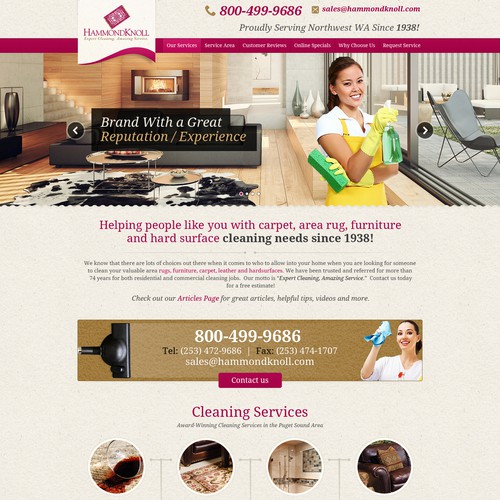 Hammond Knoll needs a new landing page